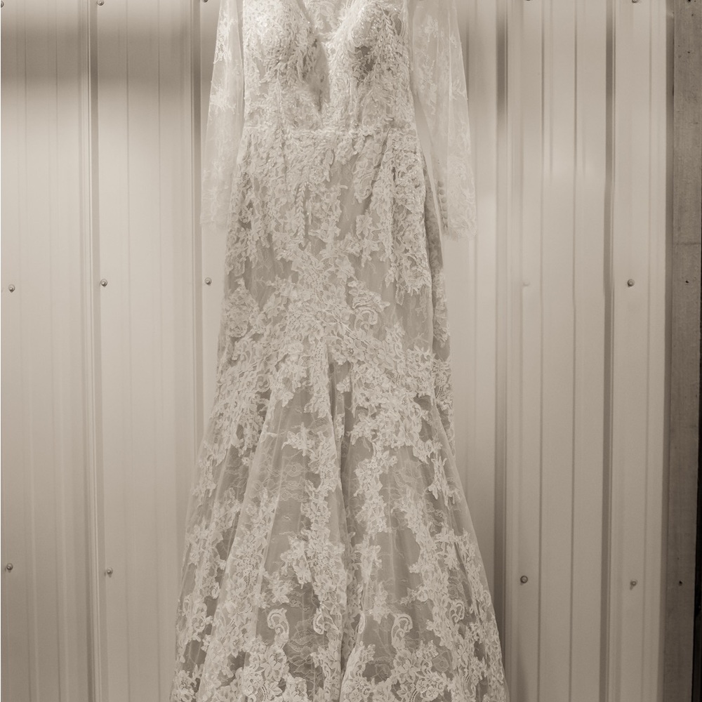 Pronovias Lace Wedding Dress in Cream